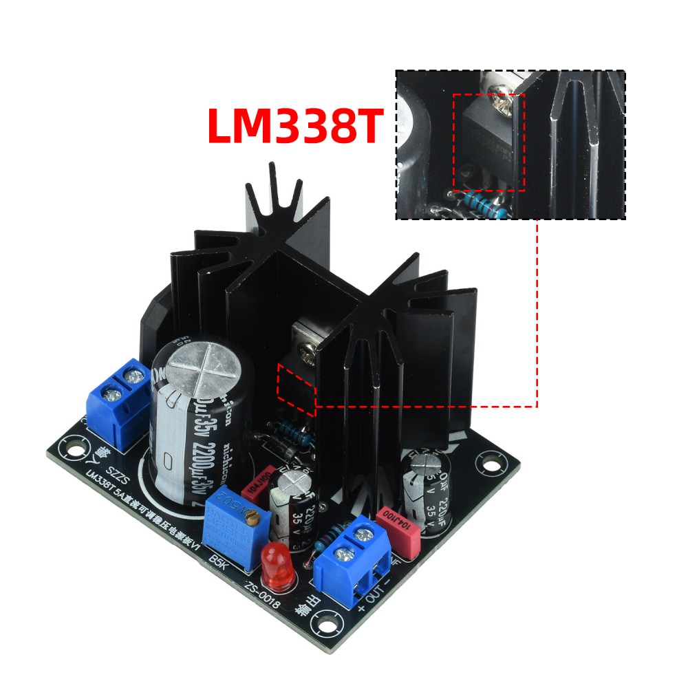 Linear Lab Power Supply Adjustable - LM338T Lineares einstellbares Spannungsreglermodul AC0-24V DC0-35V