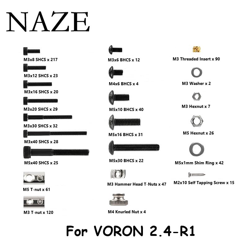 Voron 2.4 R2 Kit - NAZE Voron 2,4 3D Drucker R1/R2