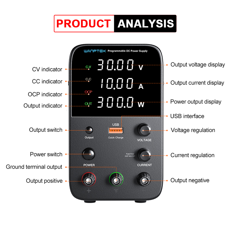 Wanptek Programmierbares Gleic – Programmable Dc Power Supply 30V 10A Bewertung und Preis