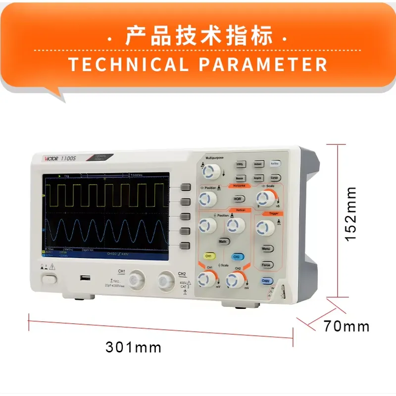 VICTOR 1100S 100 MHz Bandbreit – Digital Storage Oscilloscope 100Mhz Bewertung und Preis