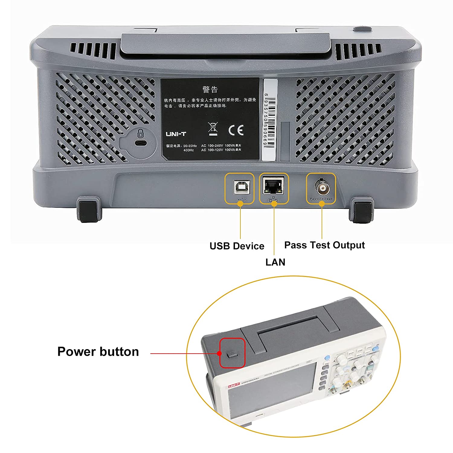 UTD2102CEX+ Hochpräzises 100MH – Digital Storage Oscilloscope 100Mhz Bewertung und Preis